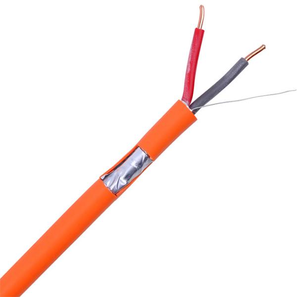 2 Cores 22/24AWG Flexible Wire Shield Cable 2.5mm2 Red Fire Alarm Cable for Commercial