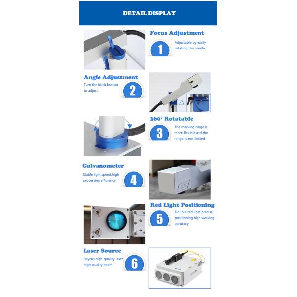 Настольная машина маркировки лазера стекловолокна 20W 30W 1064nm