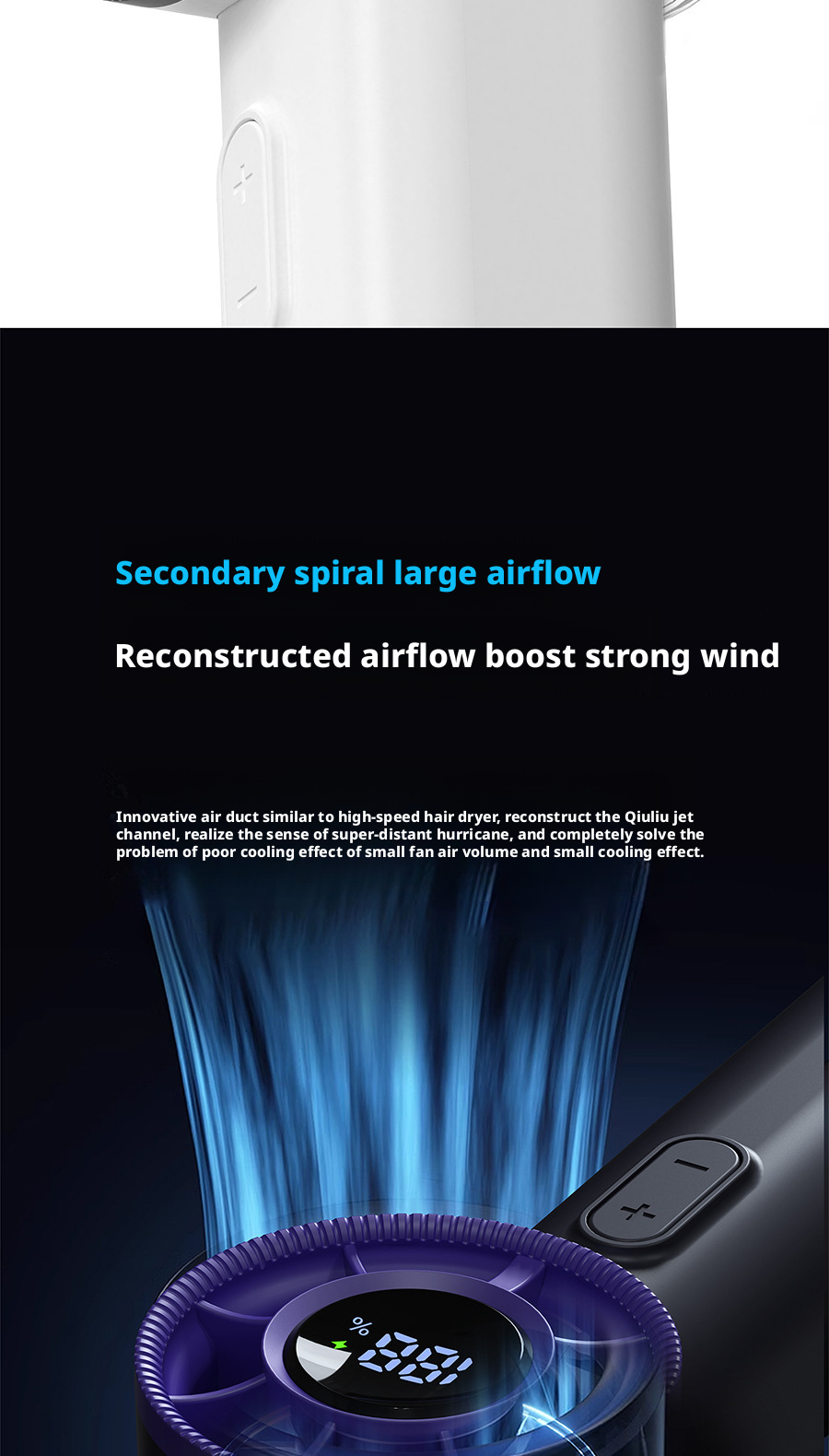 OEM Handheld Mini Portable Fan Brushless Motor Portable Personal Fans Quiet Operation