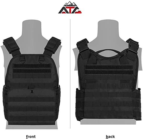 Plate Carrier Tactical Vest Molle Quick Release With Magazine Pouches Attachments 3D Mesh 34