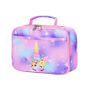 Soft Polyester Inner Lining Preschool Unicorn Backpack with Lunch Box and Pencil Case