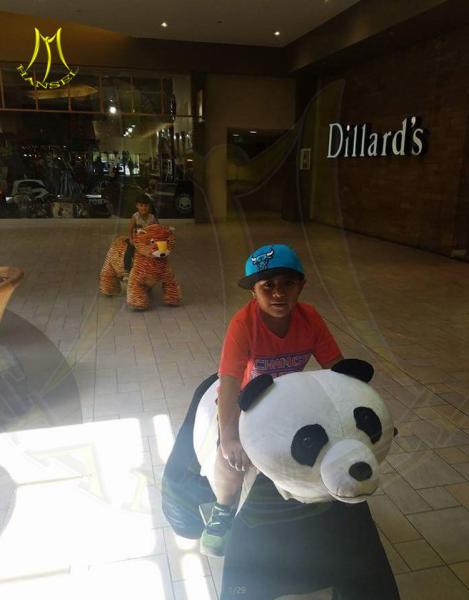 Hansel hot shopping mall kids and adult safari animal motorized ride plush motorized riding animals