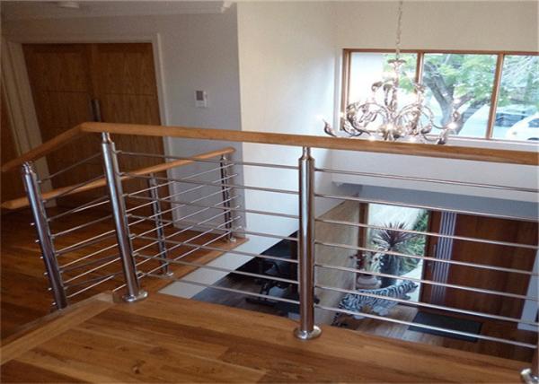 Wood / PVC Handrail Stainless Steel Railing Investment Casting For Office Buildings