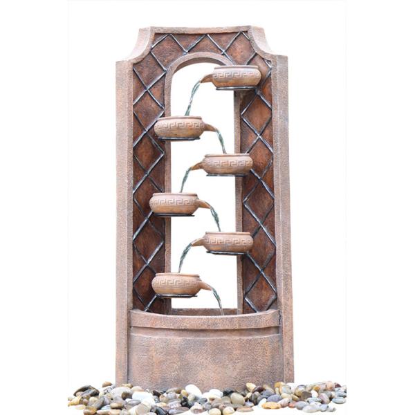 Classical Multi Tiered Outdoor Fountains In Fiberglass / Resin Material