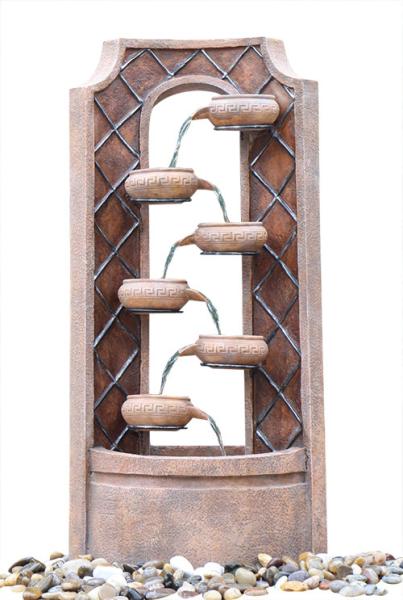 Classical Multi Tiered Outdoor Fountains In Fiberglass / Resin Material