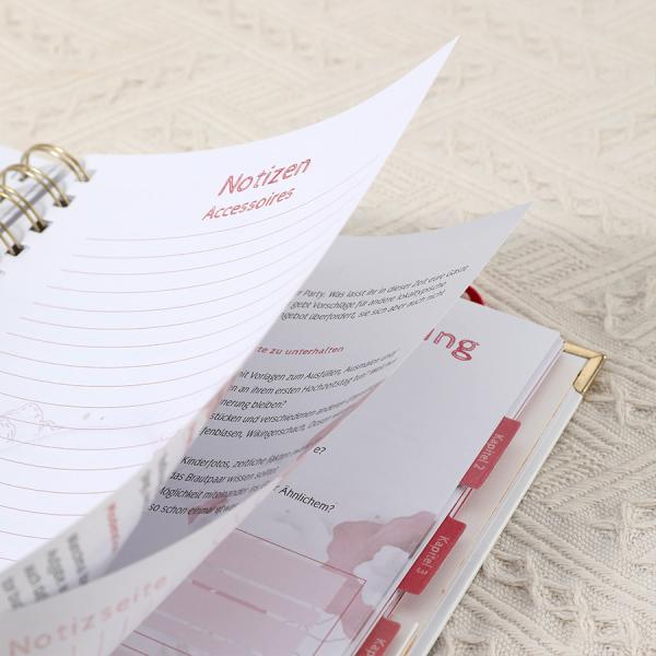 Undated Journal Planner Notebook Organizer Daily Wedding Guest Book Hardcover