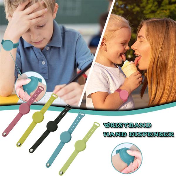 Adjustable 2020 Hot Sale Band Wristband Silicone Adjustable Sterilization Dispenser Disinfection Hand Sanitizer with Bracelet
