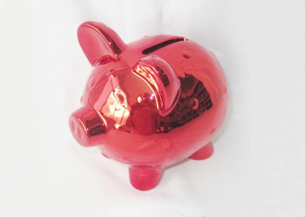 Electroplating Ceramic Piggy Bank / Ceramic Money Box For Adult Strong Dolomite