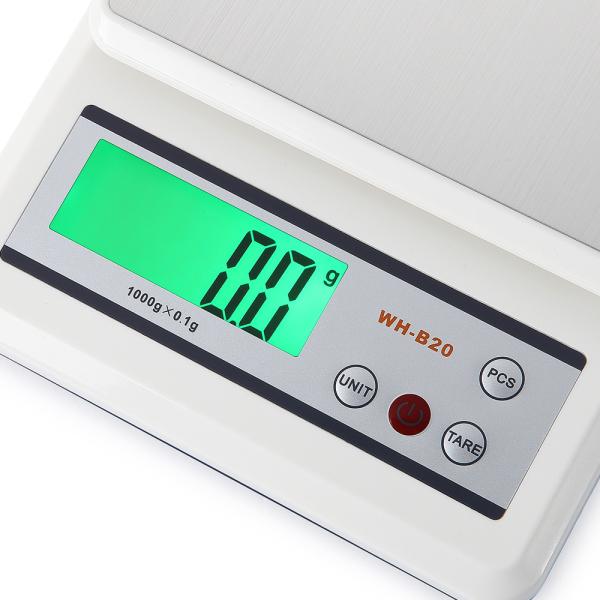 10kg*1g Capacity WeiHeng WH-B20 Stainless Steel Kitchen Weight Scale with CE ROHS FCC Certification and Precise Weighing