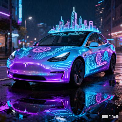 3.Self-Expression / Artistic Value / Quality Craftsmanship / Community Culture / Car Color Change Wrap / Color Wrap Film / Car Wrap Art / Automotive Art Wrap / Cartoon-Themed Car Wrap factory