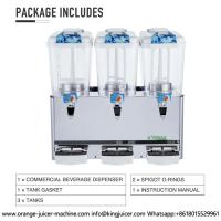 distribuidor frio Mini Juice Mixed Drink Machines elétrico da bebida do tanque triplicar-se 54L