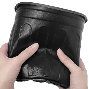Gallon Plant Nursery Pots,Plastic Pots With Drainage Holes,Garden Flower Container Seedling Pot With White Label For Planting,Cuttings,Transplanting,Home Garden