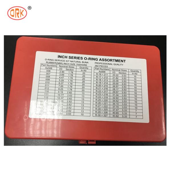 Excavator As568 JIS Standard Metric 382PCS 387PCS Rubber Seal NBR FKM Silicone O Ring Kit Oring Assortment Box Set Service Repair Kit