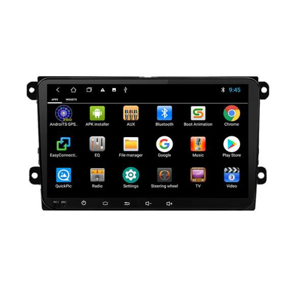 Double Din Volkswagen Touch Screen Radio 9 polegadas 4 núcleo 1GB + 16GB