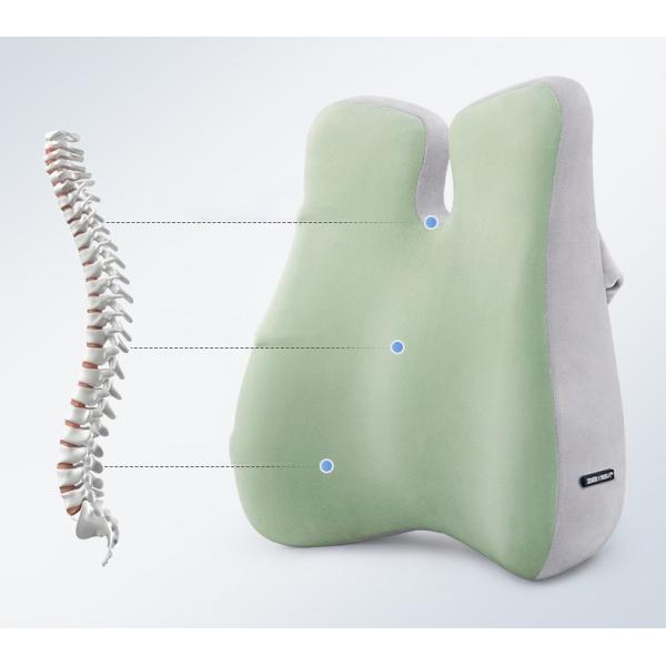 Knitted Lumbar Massage Pillow Chair Cushion Memory Foam Back Rest Support for Hotels