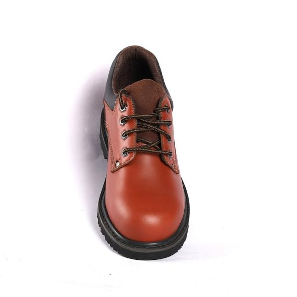 Embossed Cow Leather Goodyear Work Boots Steel Toe Waterproof Puncture Resistant