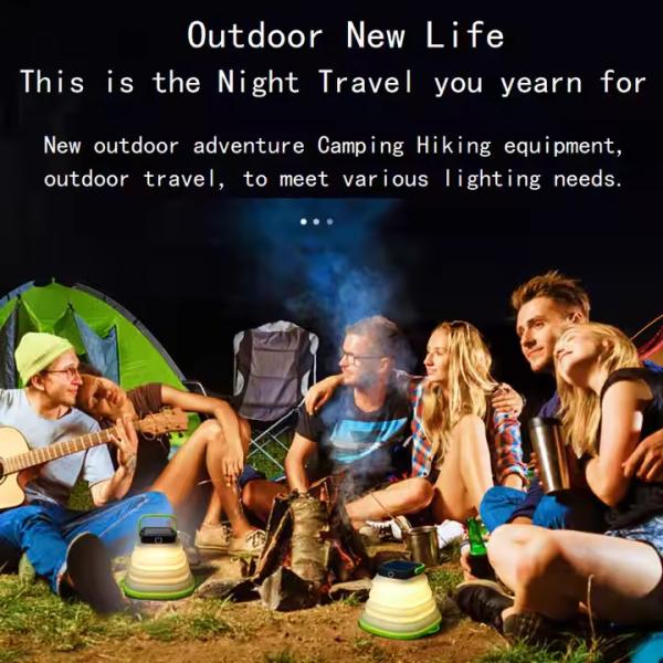 Silicone Collapsible Garden Camping Solar Lamp Solar Camping Light