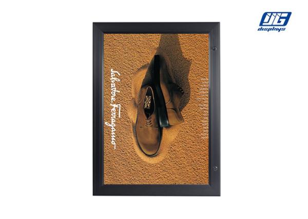 Outdoor Ilumination Poster Advertising Light Box With Black Frame Customized Size