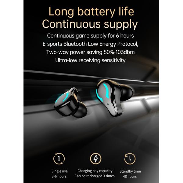 BLE5.1 Low Latency Wireless In Ear Earphones CVC8.0 HSP Wireless Microphone Earbuds