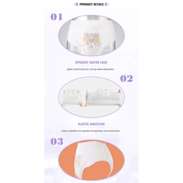 Menstrual Period Sanitary Napkin Panty Waterproof Leak Proof Non Woven Fabric