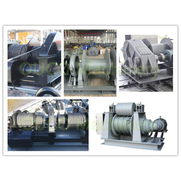 Ship / Boat Marine Deck Winches Double Drum Type Light Reliable Operation