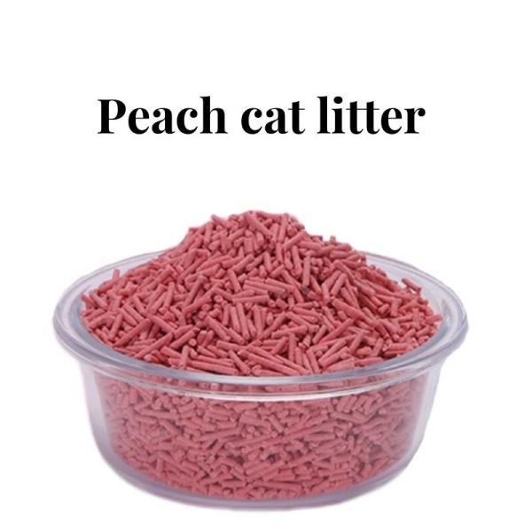 Litière pour chat en tofu pêche naturelle 1,5 mm, plusieurs parfums, désodorisante