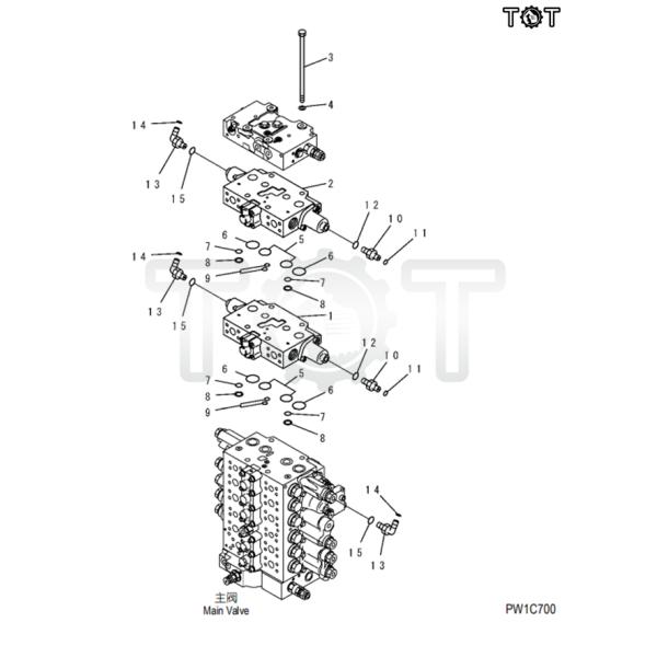 Колцеобразное уплотнение набора 723-47-20403 KOMATSU уплотнения модулирующей лампы PVC PC200-7 PU PTFE