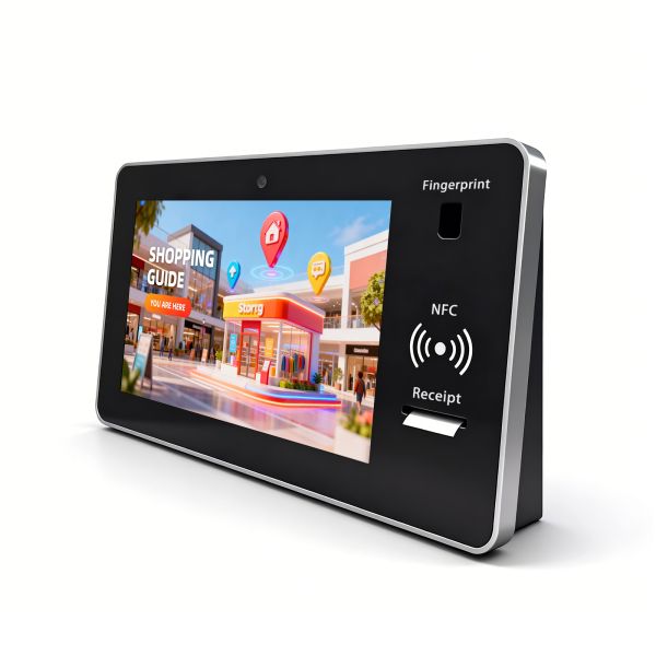 21.5'' Wall Mount Indoor NFC QR Code Scanning POS Payment Terminal HD LCD Touchscreen Facial Recognition 32GB Storage SDK Kiosk