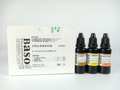 Tache d'hémosidérine (ferrocyanure de potassium) Taches basées sur des couleurs claires