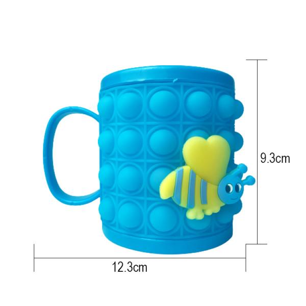 Customizable Baby Feeding Kids Drink Cup Silicone Push Bubble Fidget Popper Pop With High Temperature Resistance