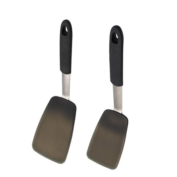 Stocked 2 Pack 600F Heat Resistant Non-Stick Flipping Eggs Silicone Spatula 149 115G