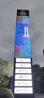 L'écran tournant d'affichage à LED de tour de triangle mécanique signage numérique de la publicité d'intérieur extérieure de 360 degrés a mené