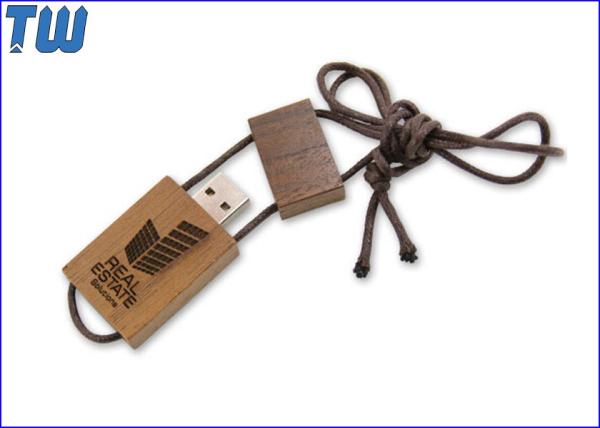 Lanyard Wooden 8GB Pen Drive One Rope Go Through the whole Drive