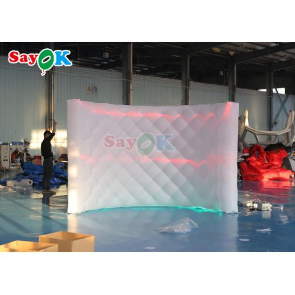 Новая привлекательная Led надувная стена надувная светодиодная белая фото стенка для мероприятия
