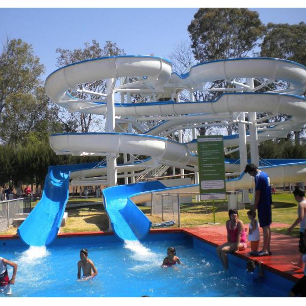 Fiberglass Kamikaze Water Slide Customized High Speed Water Slide 12m Height