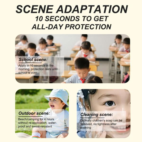 Vitamine E hydratant minéral clair Crème solaire à base de sticks Crème solaire SPF50 Pour les enfants