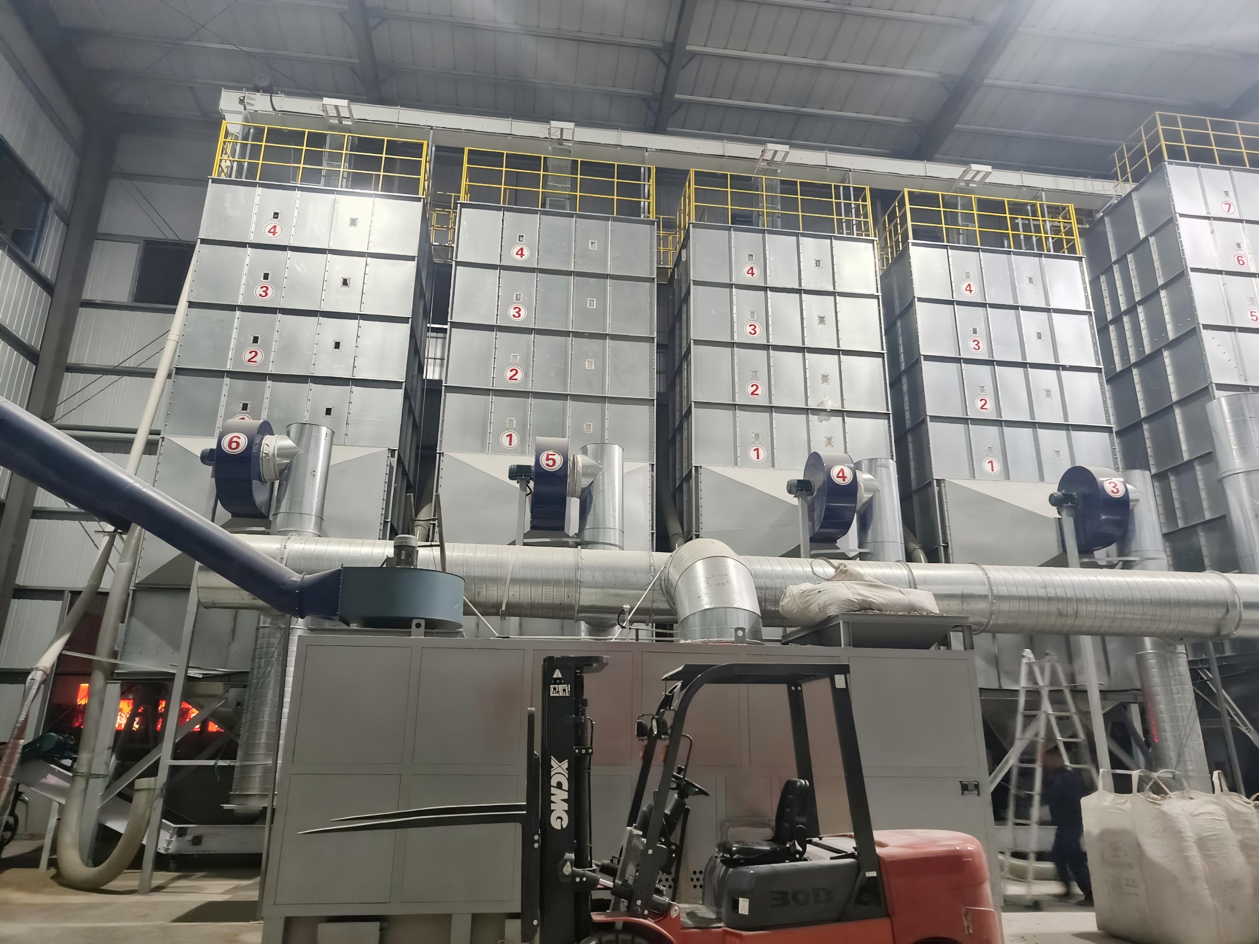 Recirculating drying  tempering  small footprint low investment  good grain quality