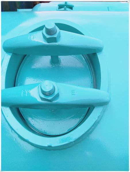 Blue Vertical Air Receiver Tank Pressure Vessel , Low Pressure Air Compressor Holding Tank