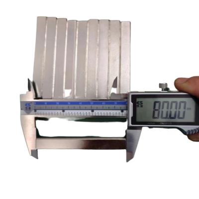 Custom Square Rectangular N52 Strong Neodymium Bar Magnets 80X10X10mm Long Length Multiple Use