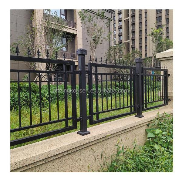 Estradas de segurança de jardim decorativo lança de alumínio preto painéis de vedação com revestimento em pó