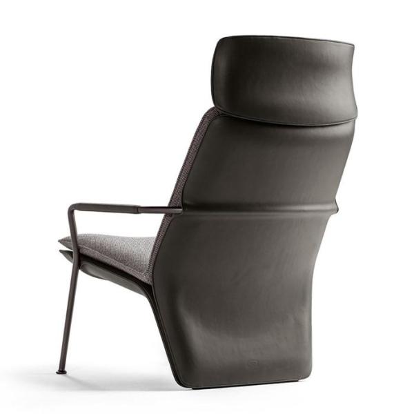 Ergonomic ANASTASIA Fiberglass Arm Chair With Headrest 75*51*40 Cm