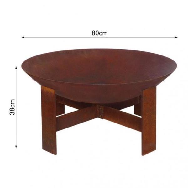 Customized Backyard Patio Heater Corten Steel Brazier Wood Burning Fire Bowl Pit