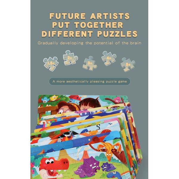 Wholesale 30 Piece Jigsaw Puzzle Children Multiple Themes Education Enlighten Wooden Puzzle Toy