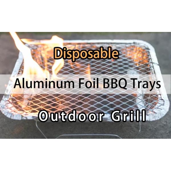 Домашний одноразовый угольный алюминиевый фольга коробка гриль