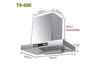 Size 600-900mm,S.S Or Metal Painted,110v-220v,copper Wire Motor,strong Power,luxury Range Hood For Home Kitchen-T8-600