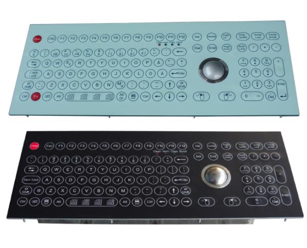 Teclado de membrana industrial Dustproof feito sob encomenda com o trackball de 38 lasers
