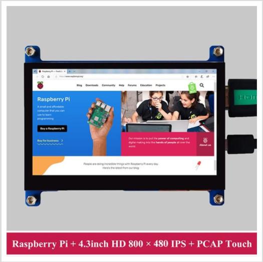 4.3inch HDMI LCD Display 800x480 Pixels USB Mini PCs Multi Capacitive Touch Screen