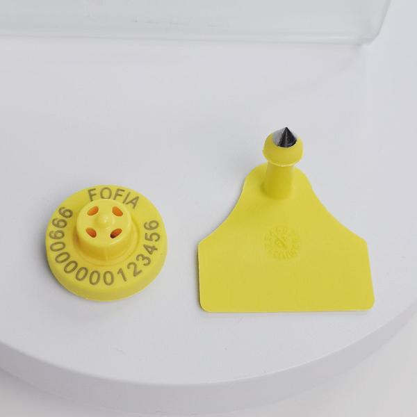 High Durability 350N Tension Waterproof RFID Ear Tag for Livestock Tracking with ISO11784/5 FDX-B Standard