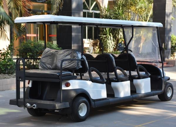 Powerful DC Motor Electric Golf Carts 8 Seats for Restaurant Hotel Resort Sightseeing