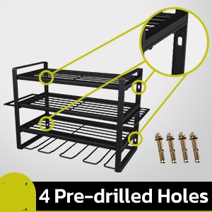 4 слоя гараж инструментальный организатор Хранилище с 8 сверло слоты отвертка держатель сверлитель держатель молоток держатель